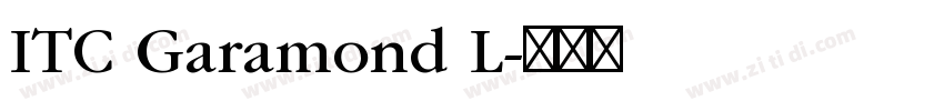 ITC Garamond L字体转换